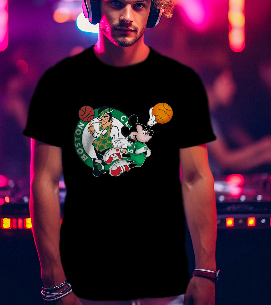Mickey Boston Celtics Basketball Fantasy T-Shirt