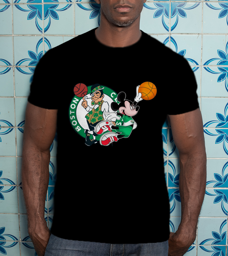 Mickey Boston Celtics Basketball Fantasy T-Shirt