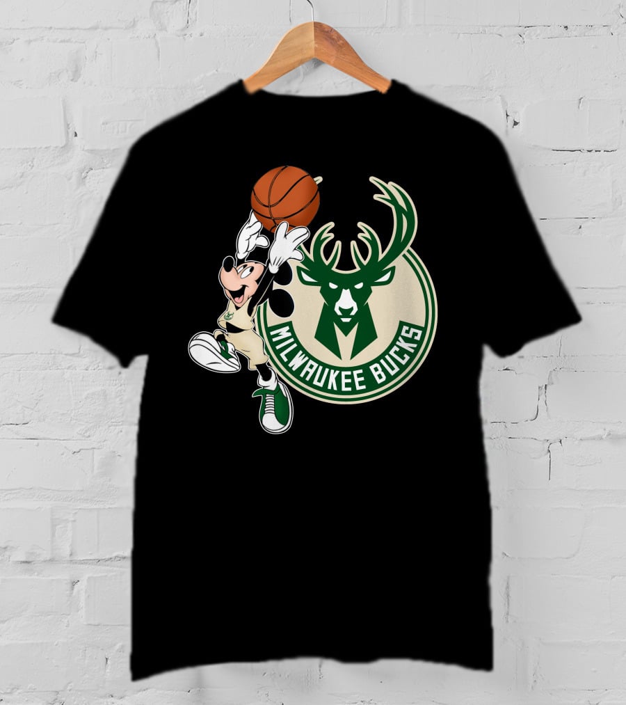 Mickey Milwaukee Bucks Basketball T-Shirt