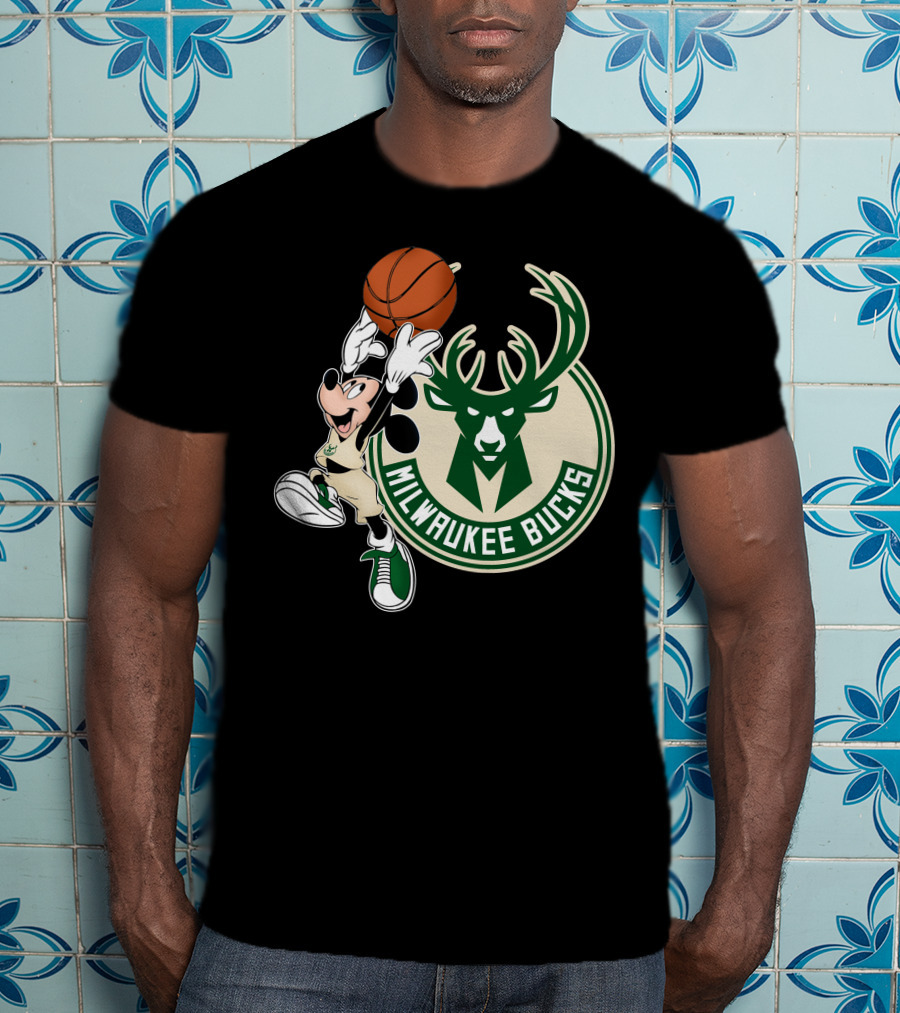 Mickey Milwaukee Bucks Basketball T-Shirt