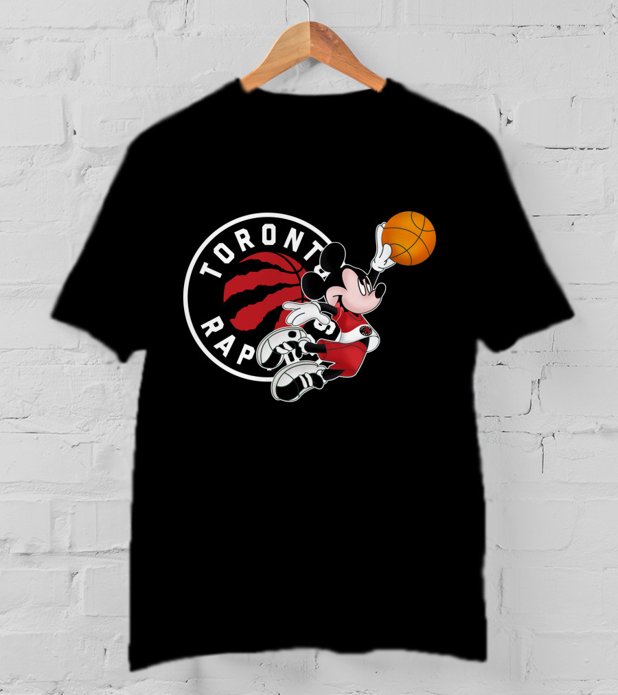 Toronto Raptors Mickey Basketball Dunk T-Shirt
