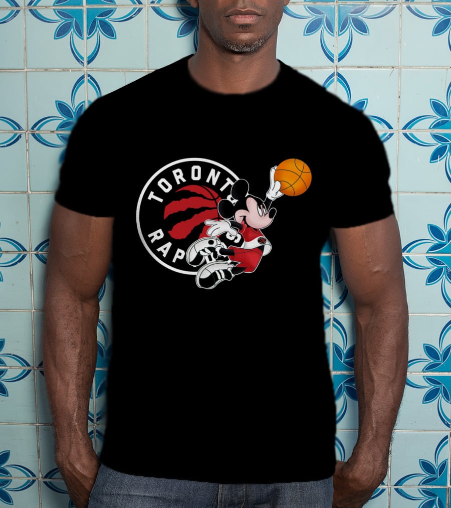 Toronto Raptors Mickey Basketball Dunk T-Shirt