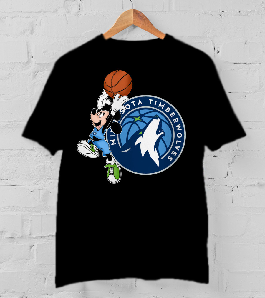Mickey Minnesota Timberwolves Basketball T-Shirt