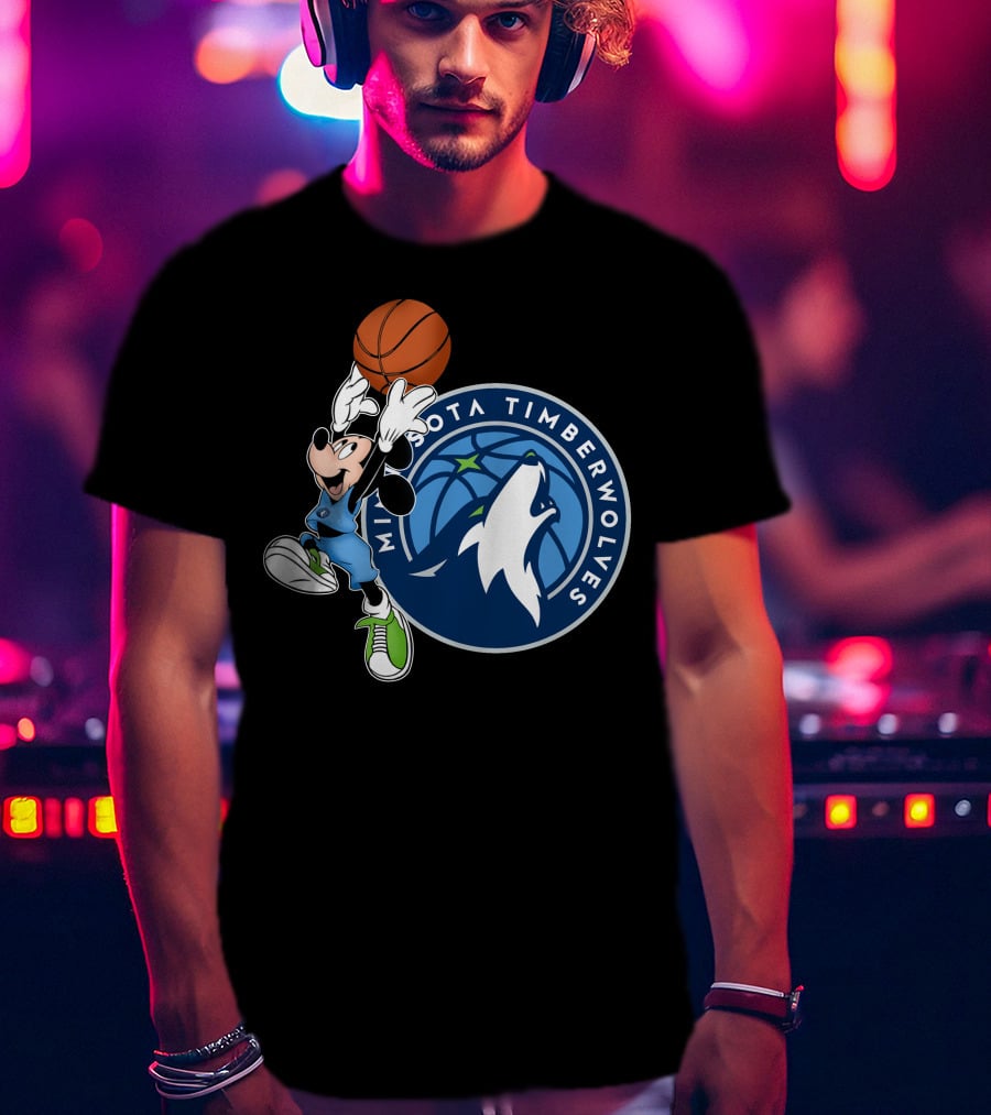 Mickey Minnesota Timberwolves Basketball T-Shirt