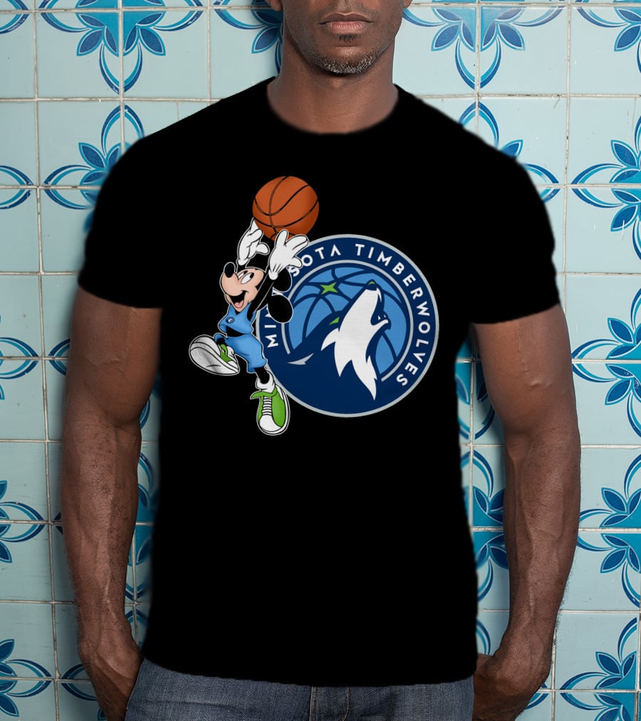 Mickey Minnesota Timberwolves Basketball T-Shirt