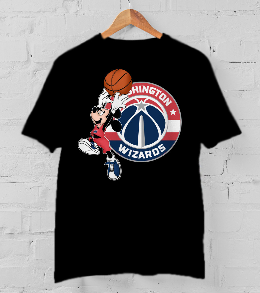 Washington Wizards Mickey Mouse Basketball T-Shirt