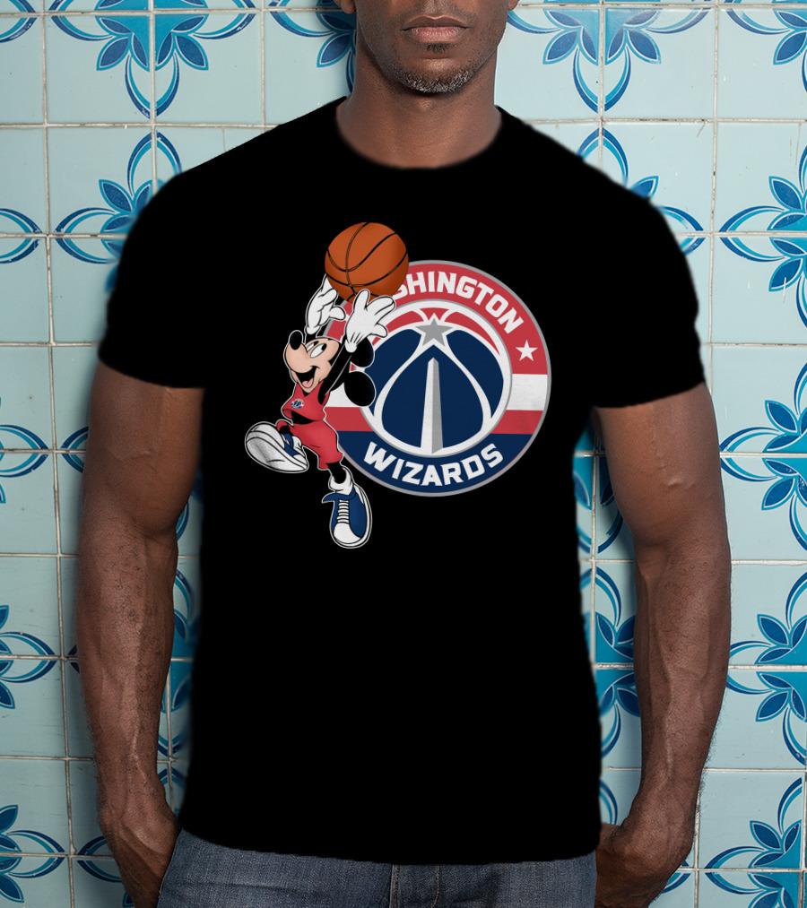 Washington Wizards Mickey Mouse Basketball T-Shirt