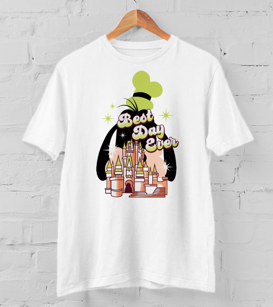 Best Day Ever Goofy Disney Castle T-Shirt