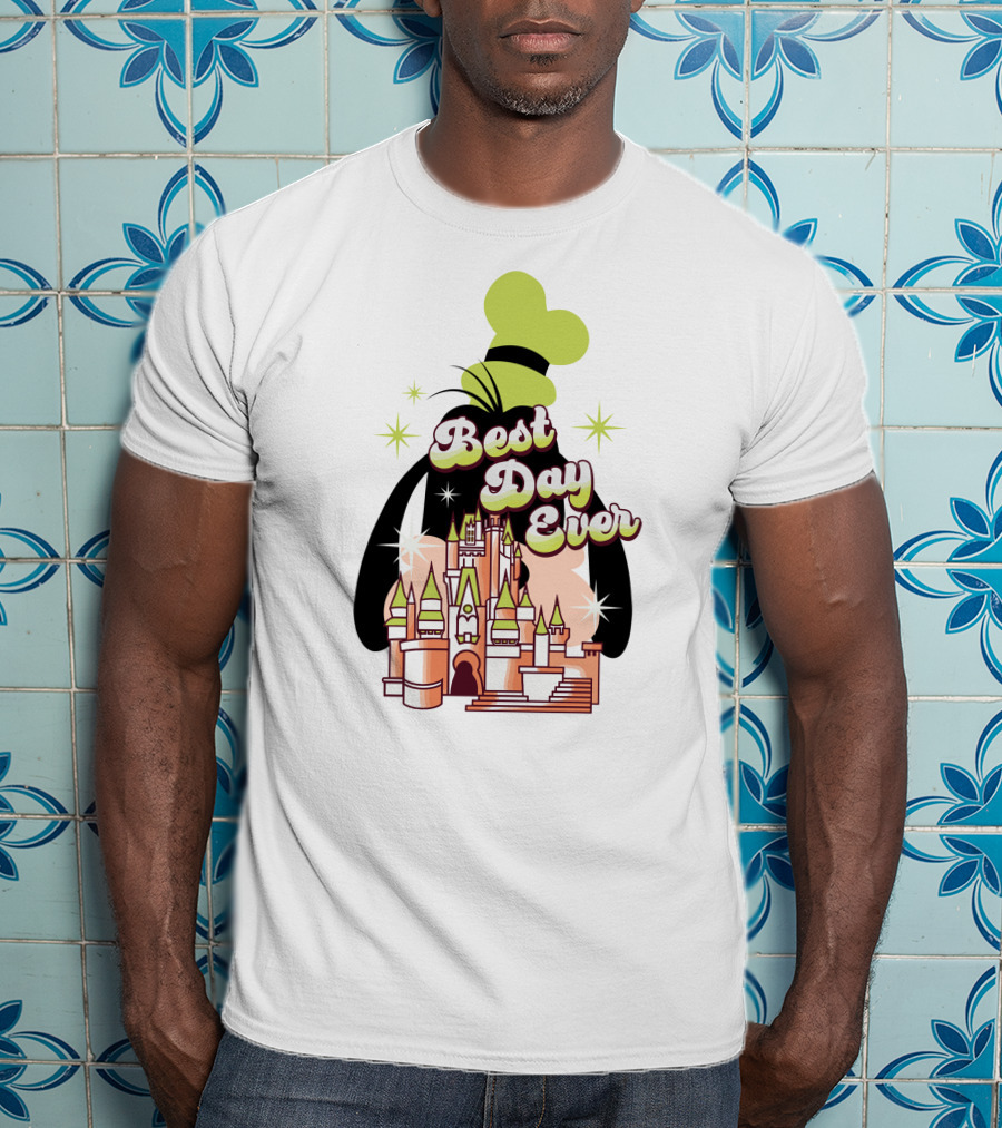 Best Day Ever Goofy Disney Castle T-Shirt