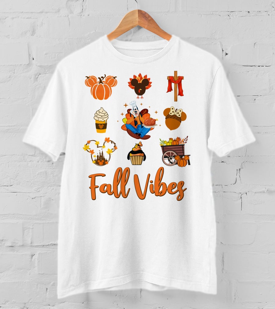 Goofy Fall Vibes Autumn Pumpkins And Seasonal Delights T-Shirt