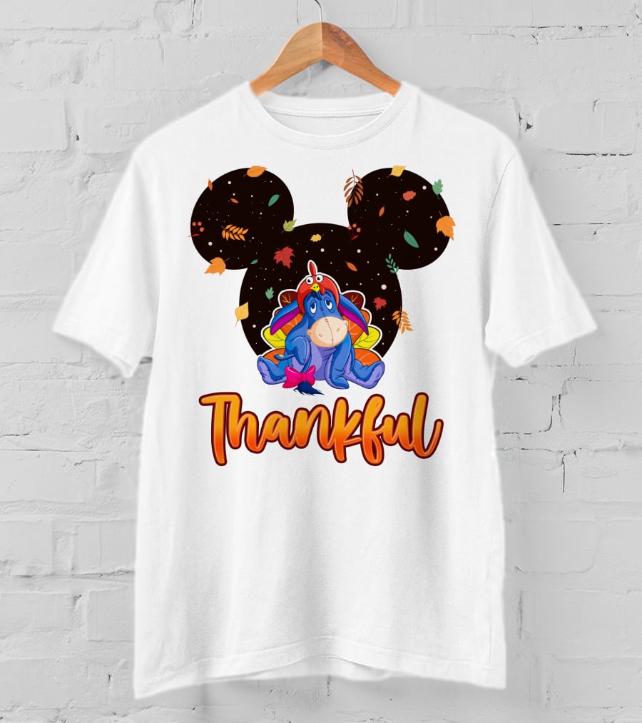 Eeyore Thankful Fall Mickey Ears T-Shirt