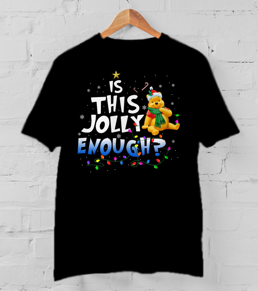 Is This Jolly Enough Pooh Christmas Lights T-Shirt