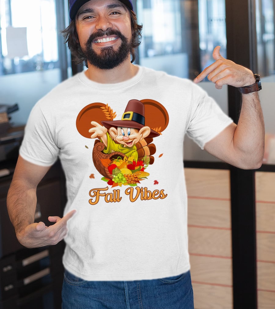 Dopey Fall Vibes Cornucopia Thanksgiving T-Shirt