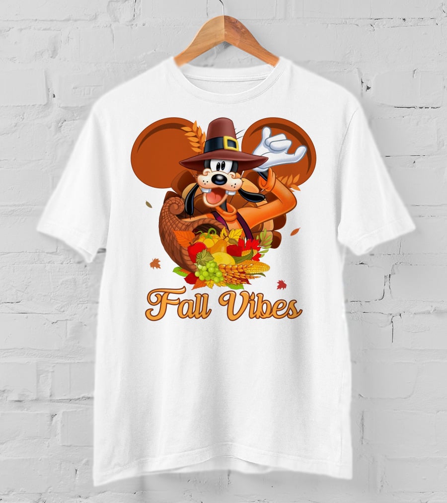 Goofy Fall Vibes Thanksgiving Cornucopia T-Shirt