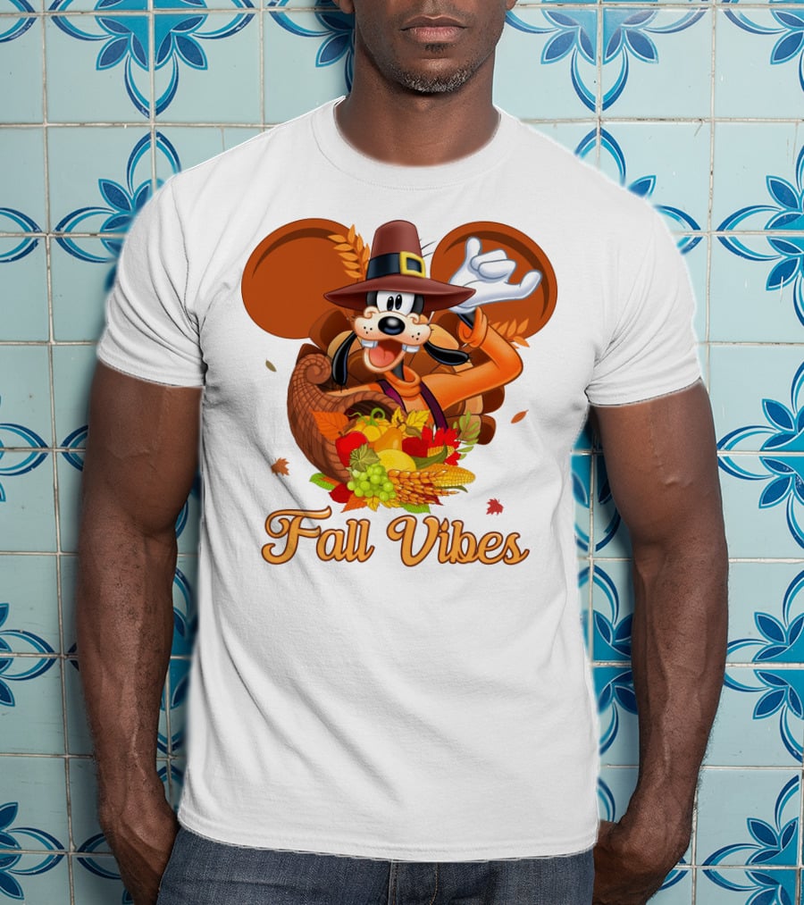 Goofy Fall Vibes Thanksgiving Cornucopia T-Shirt