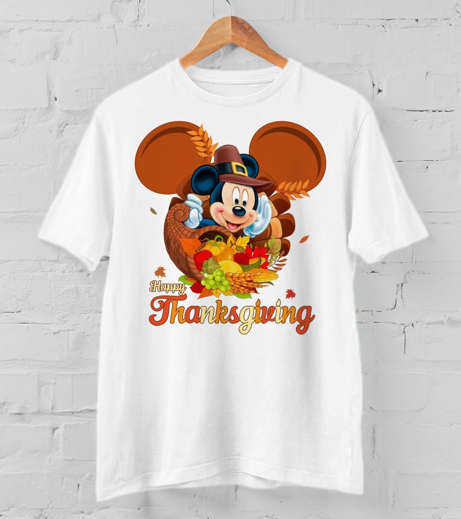 Mickey Happy Thanksgiving Cornucopia Celebration T-Shirt