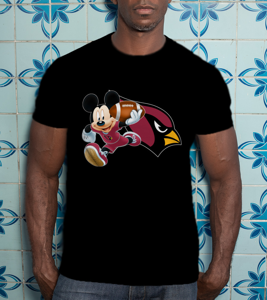 Mickey Arizona Cardinals Football Run T-Shirt