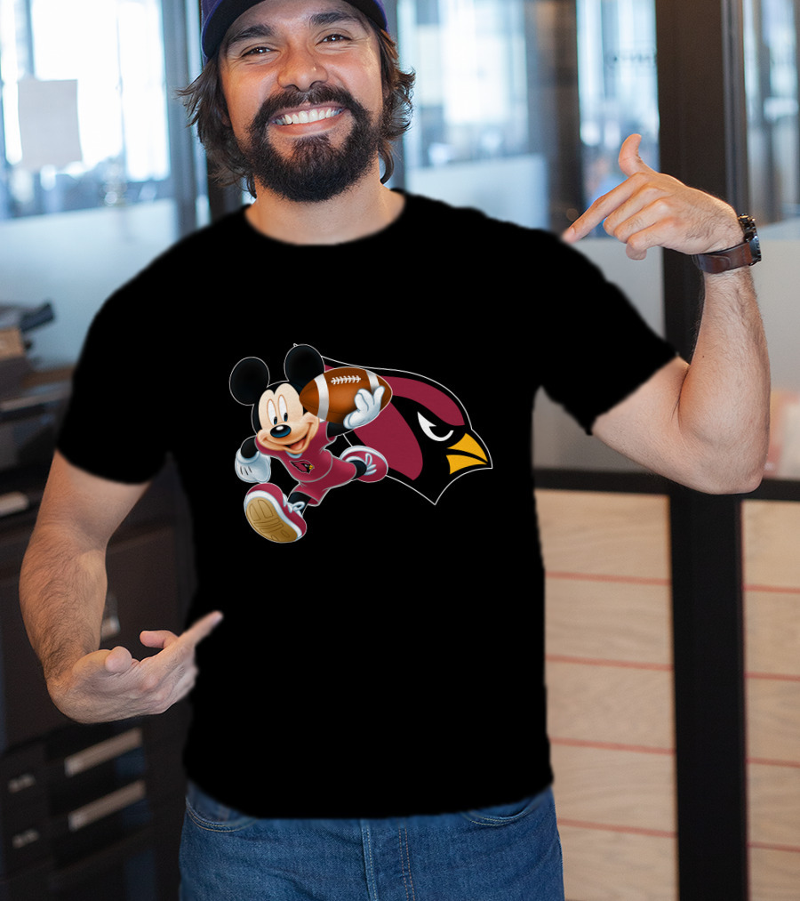 Mickey Arizona Cardinals Football Run T-Shirt