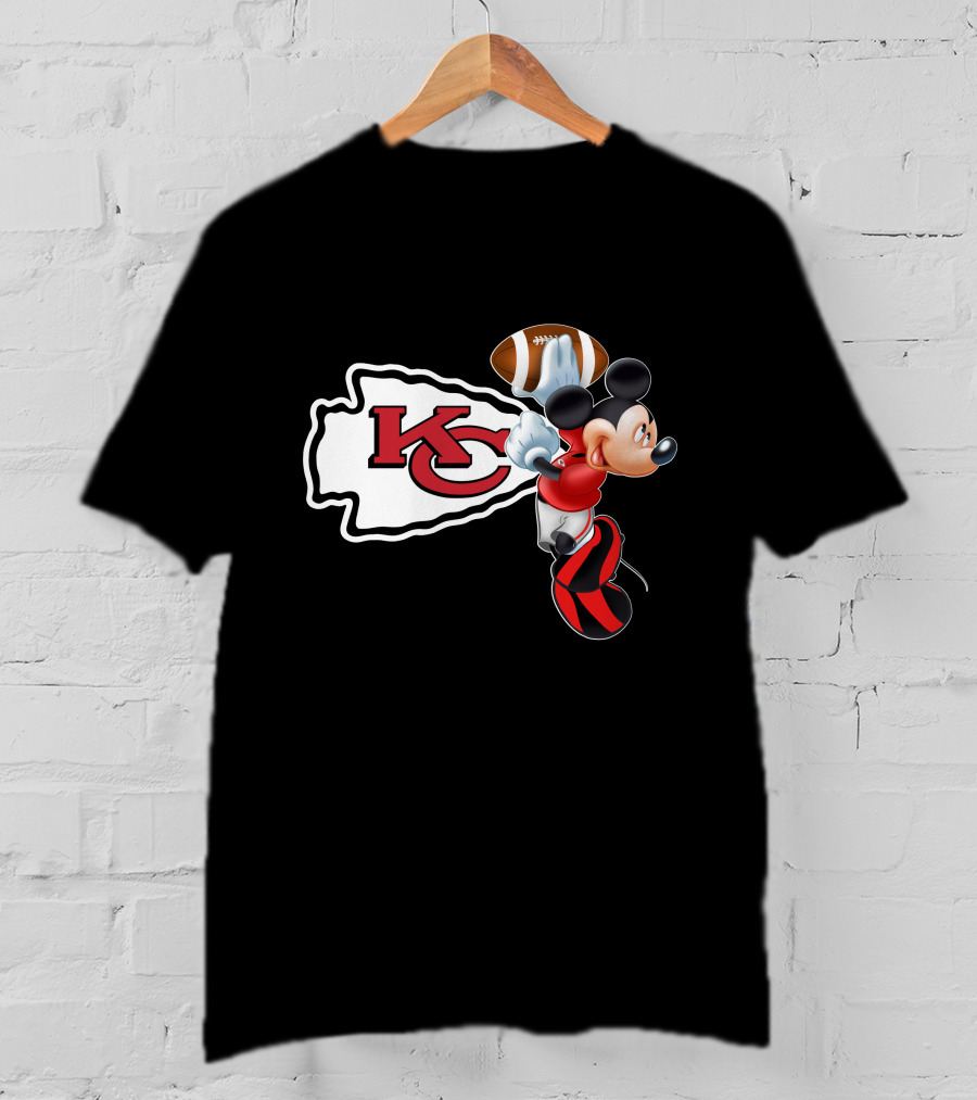 Mickey Kc Chiefs Football T-Shirt
