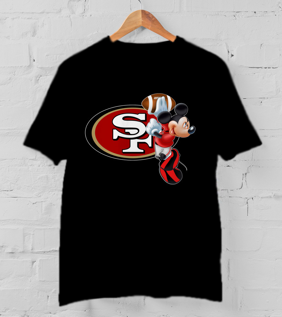 Mickey Mouse San Francisco 49ers Football T-Shirt