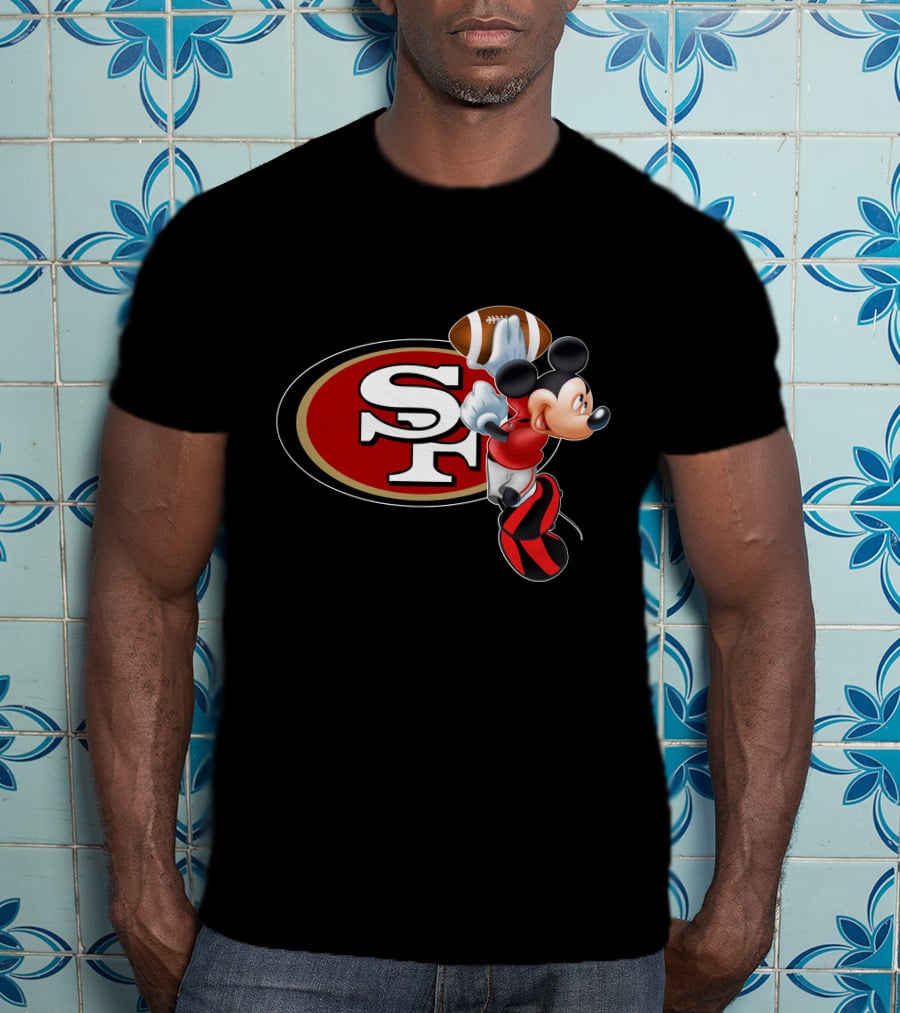 Mickey Mouse San Francisco 49ers Football T-Shirt