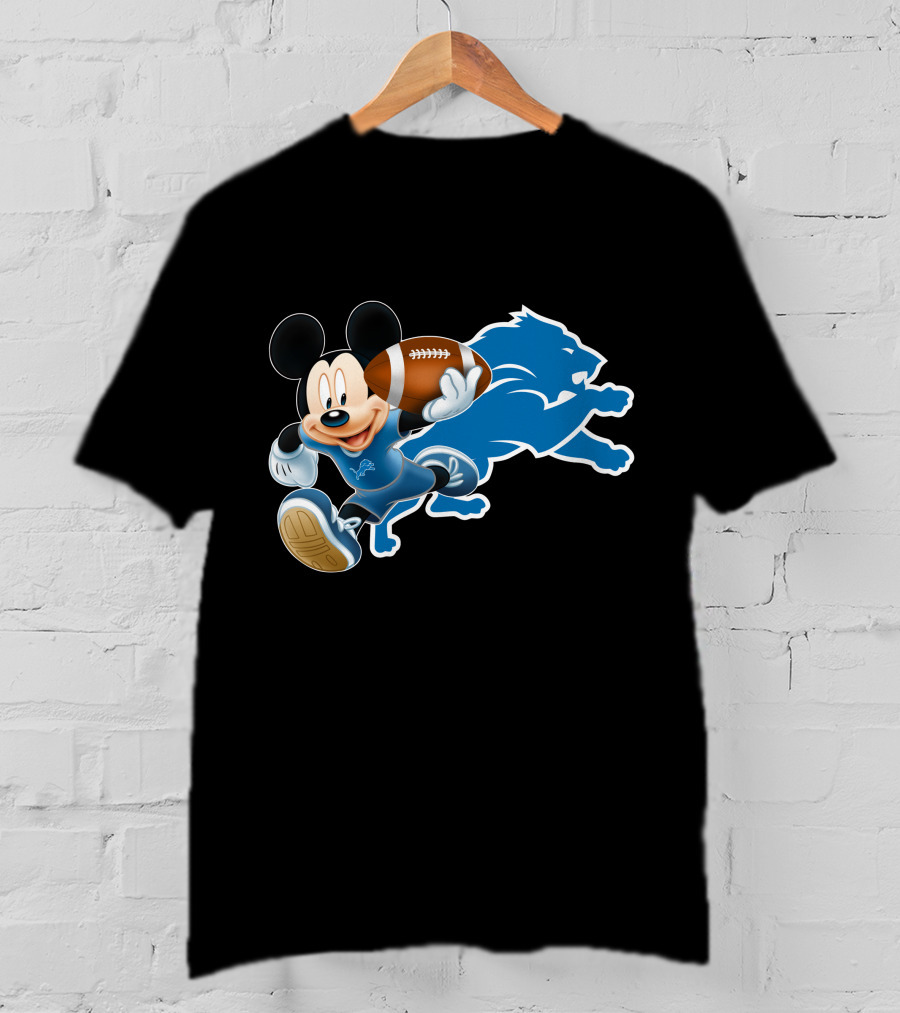 Mickey Mouse Detroit Lions Football T-Shirt