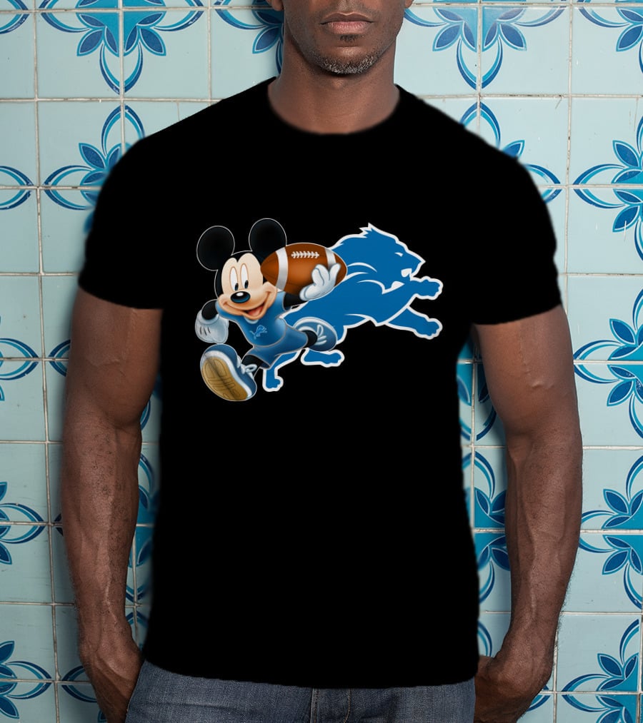 Mickey Mouse Detroit Lions Football T-Shirt