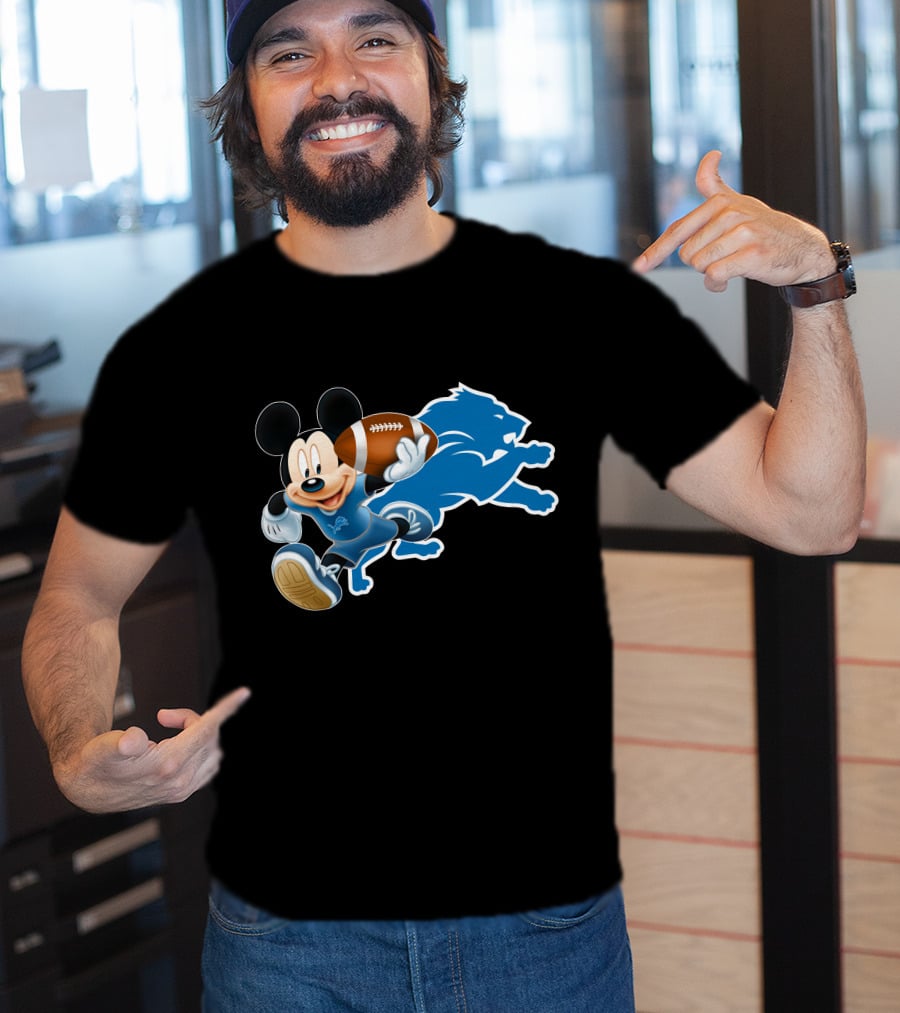 Mickey Mouse Detroit Lions Football T-Shirt