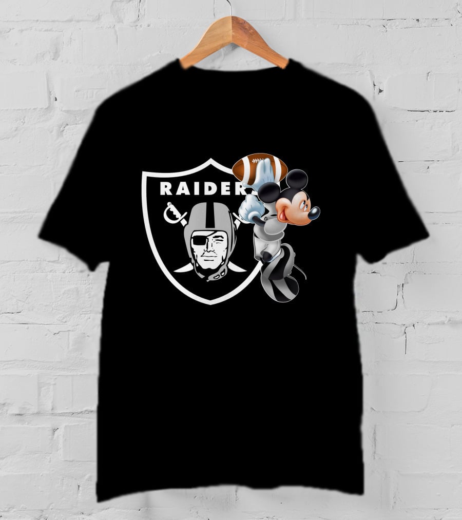 Mickey Lvr Raiders Football T-Shirt