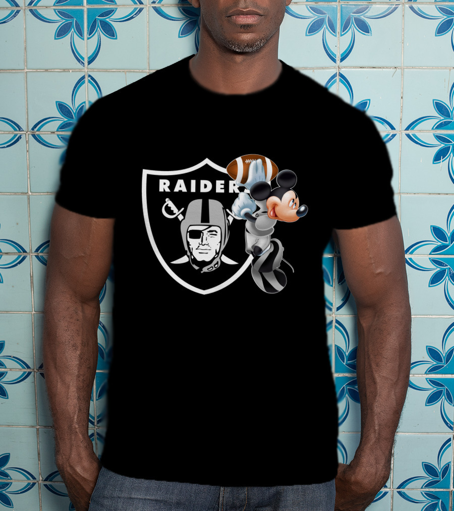 Mickey Lvr Raiders Football T-Shirt