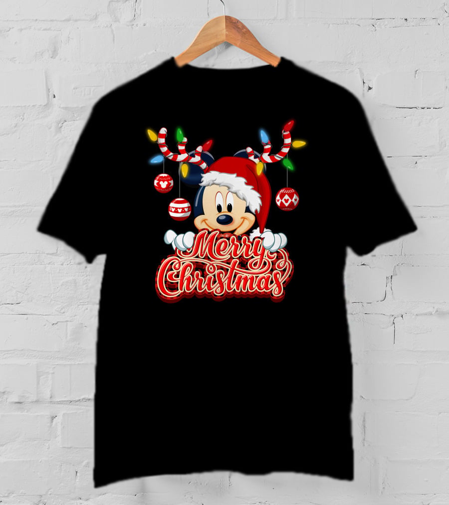 Mickey Mouse Merry Christmas Festive T-Shirt