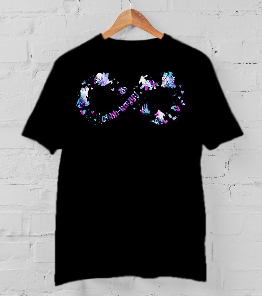 Eeyore Ahhh-Rang! Butterfly Heart Color Splash Infinity Loop T-Shirt