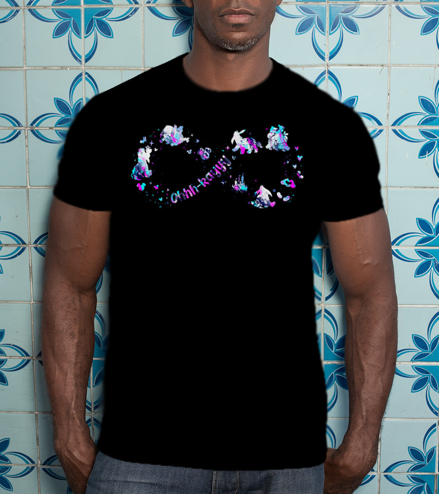 Eeyore Ahhh-Rang! Butterfly Heart Color Splash Infinity Loop T-Shirt
