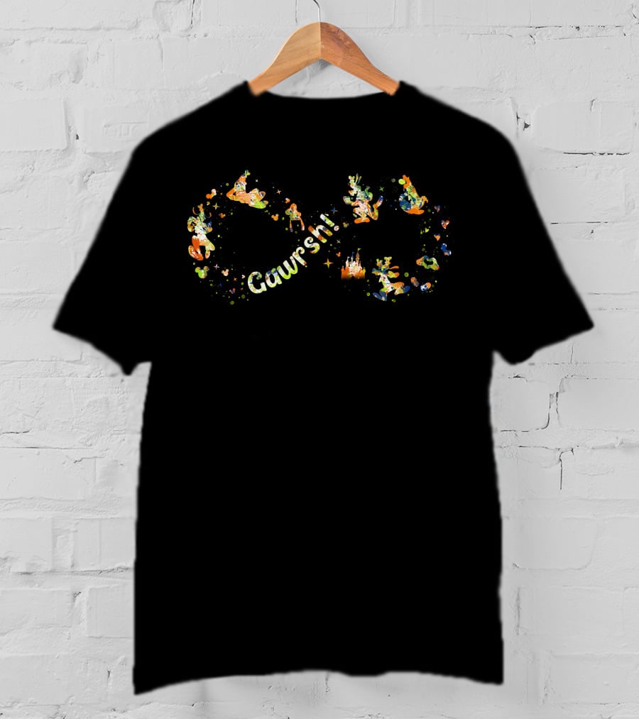 Gawrsh Goofy Infinity Disney Icons And Castle T-Shirt
