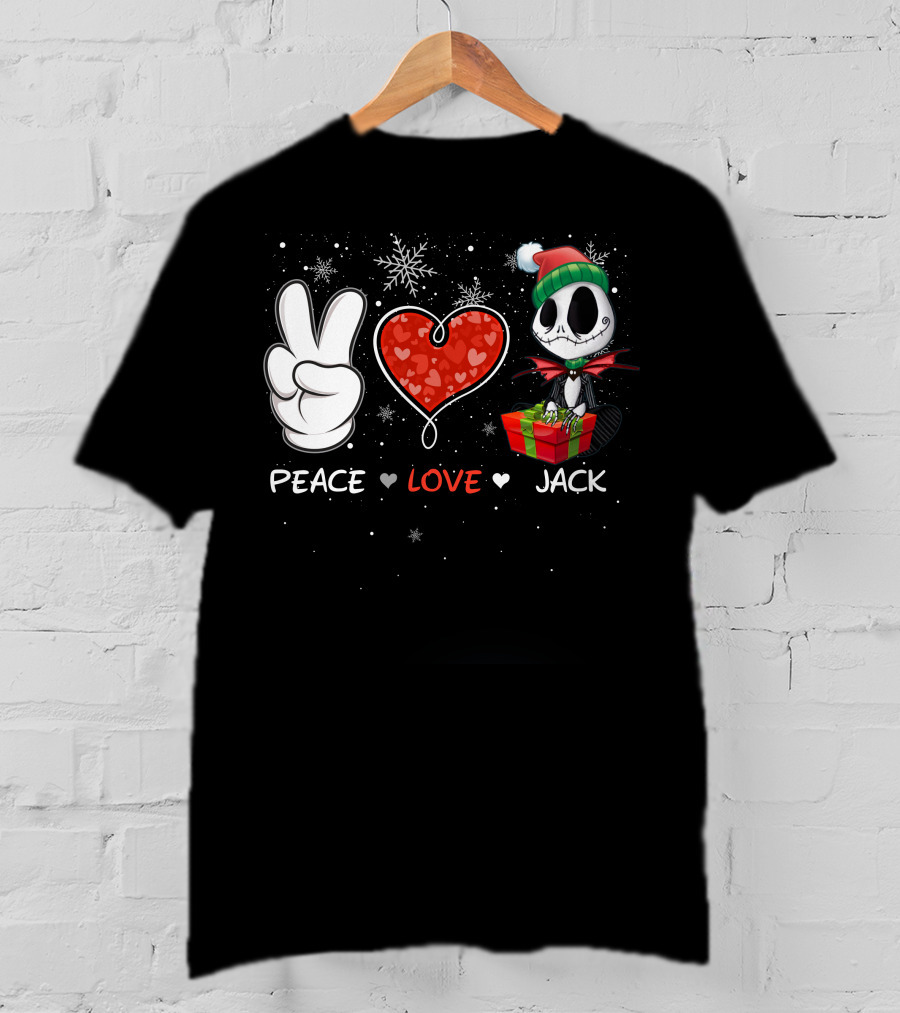 Peace Love Jack Christmas Gift T-Shirt