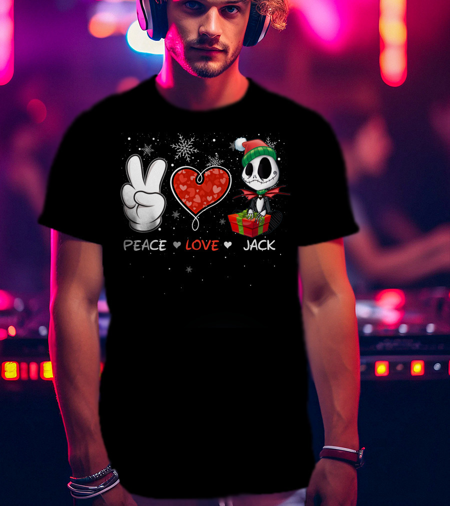 Peace Love Jack Christmas Gift T-Shirt