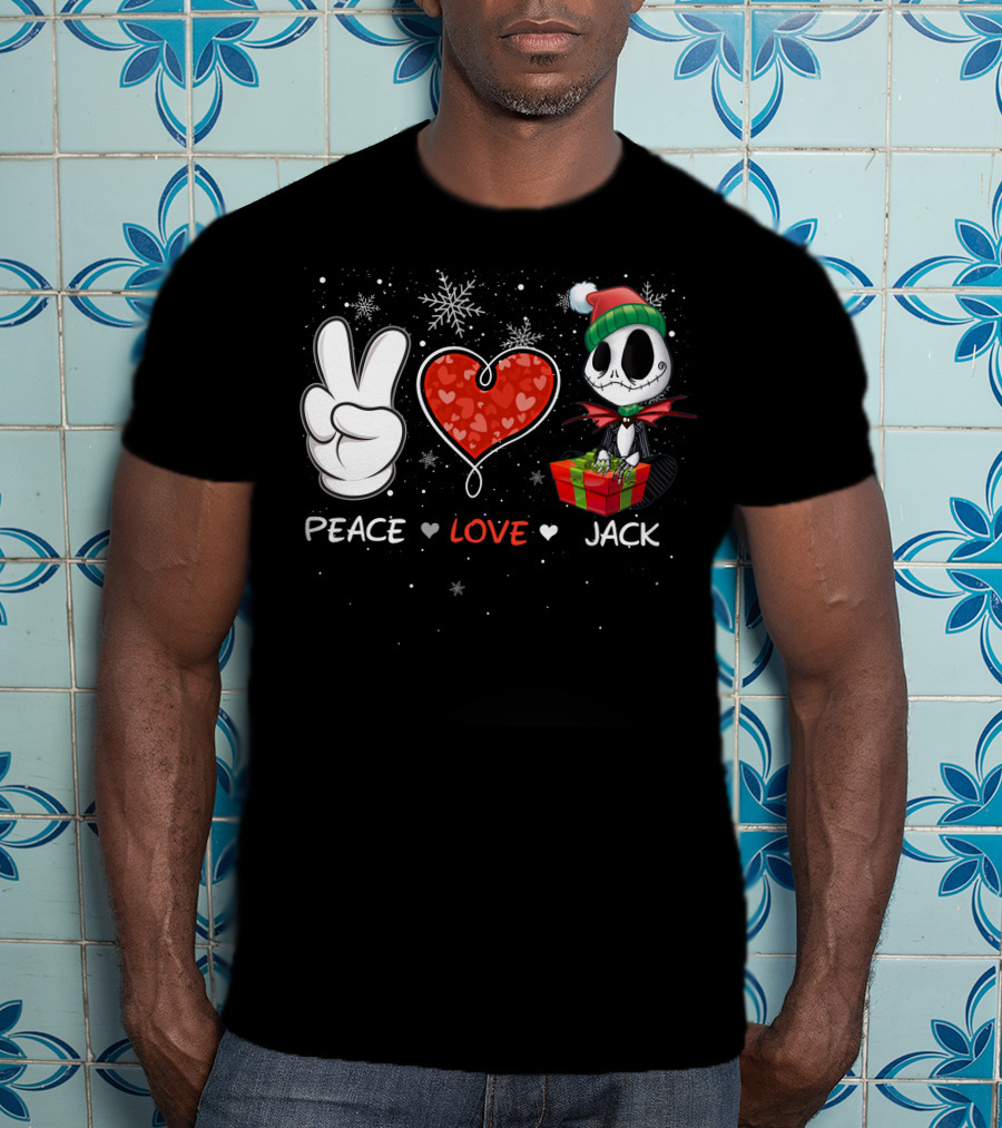 Peace Love Jack Christmas Gift T-Shirt