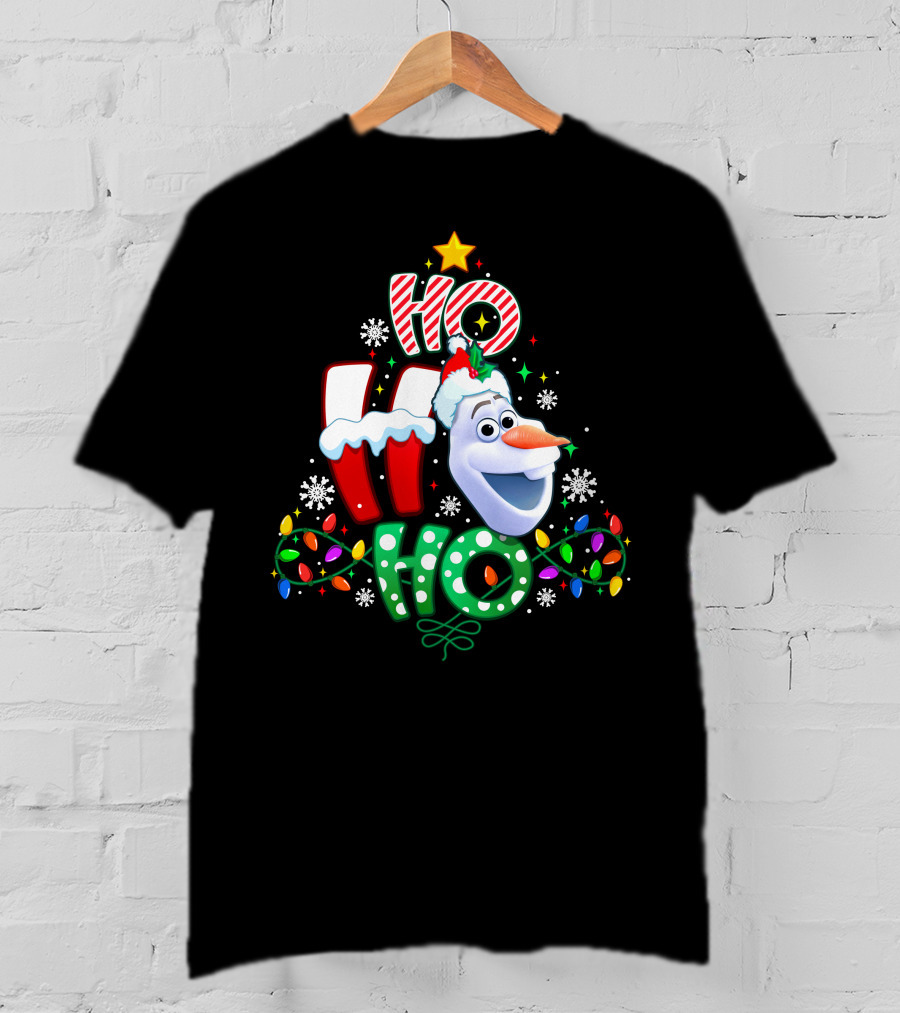 Ho Ho Ho Olaf Christmas Holiday Lights T-Shirt