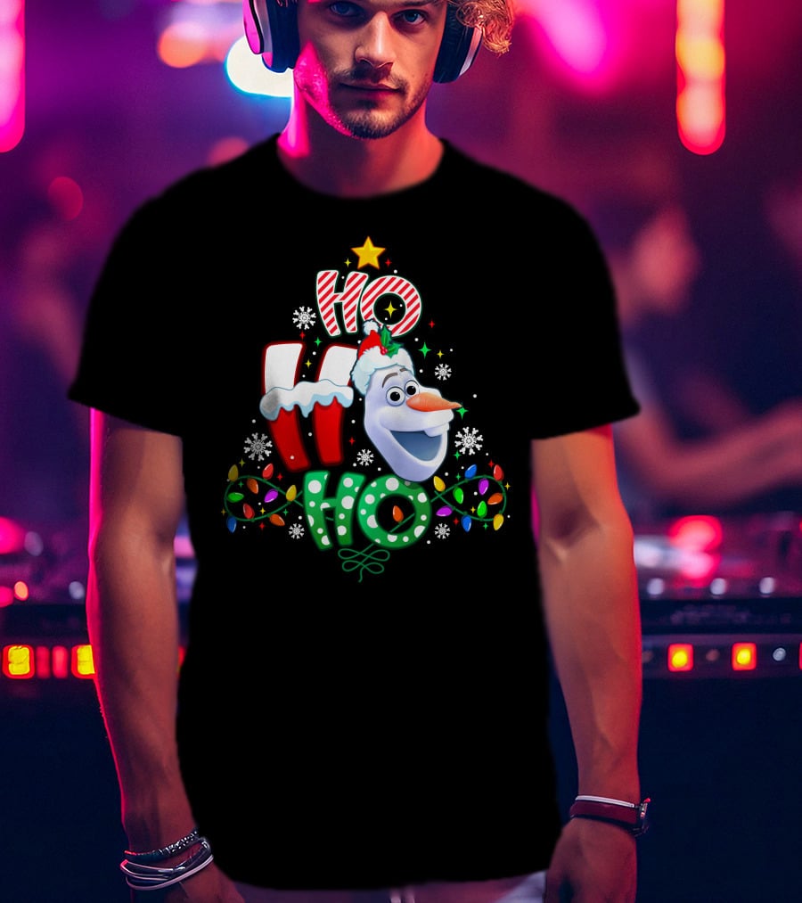 Ho Ho Ho Olaf Christmas Holiday Lights T-Shirt