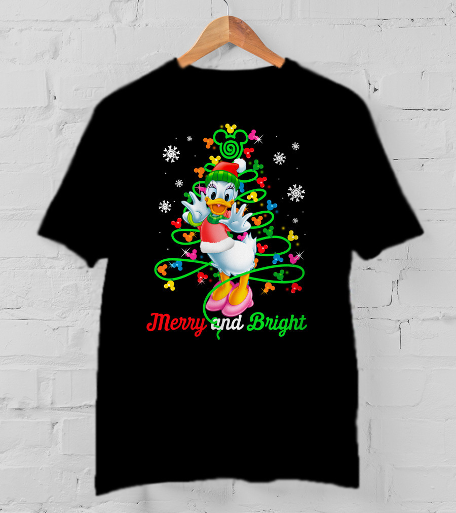 Merry And Bright Daisy Holiday Celebration T-Shirt