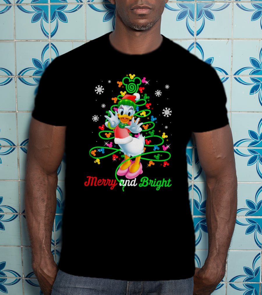 Merry And Bright Daisy Holiday Celebration T-Shirt
