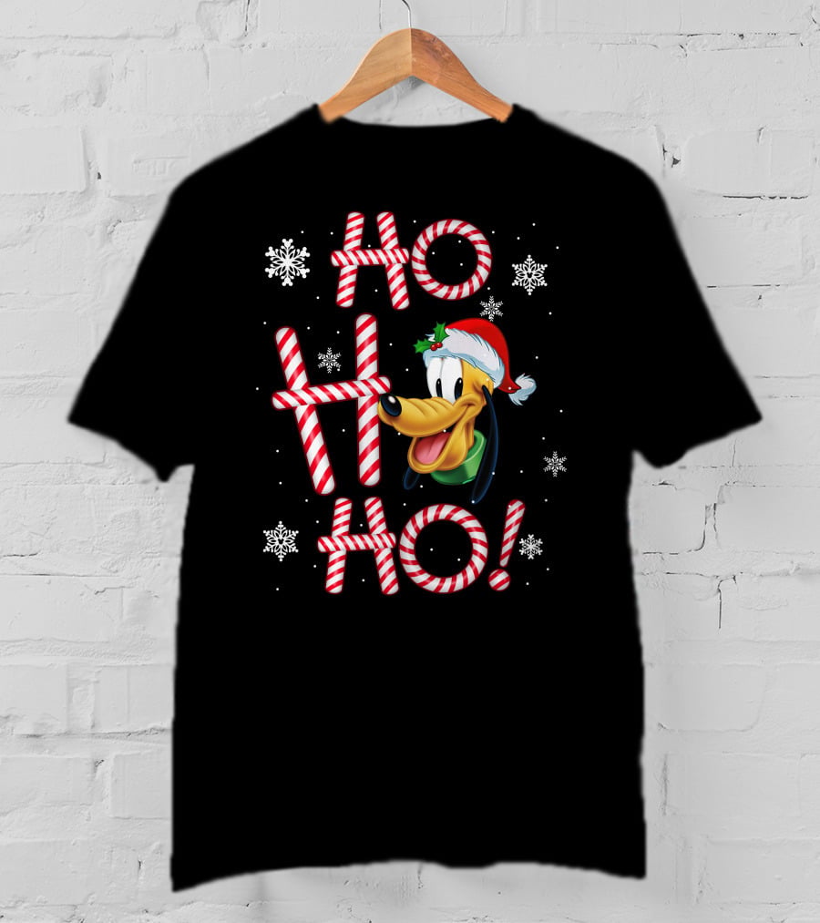 Ho Ho Ho Pluto Christmas Holiday Snowflakes T-Shirt