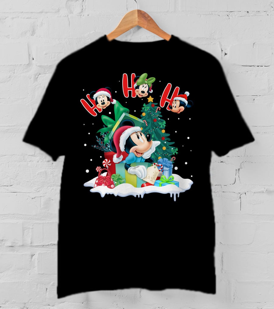 Ho Ho Ho Merry Christmas Minnie Mouse Holiday Magic T-Shirt