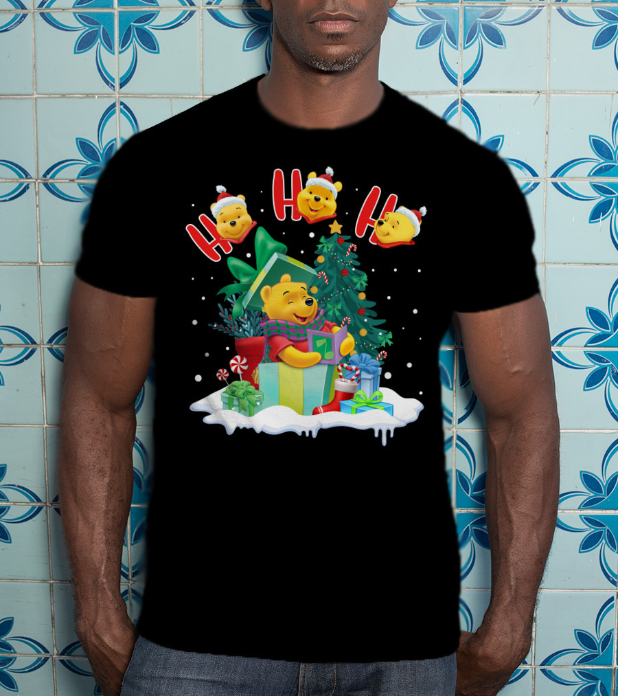 Ho Ho Ho Winnie The Pooh Christmas Presents And Tree T-Shirt