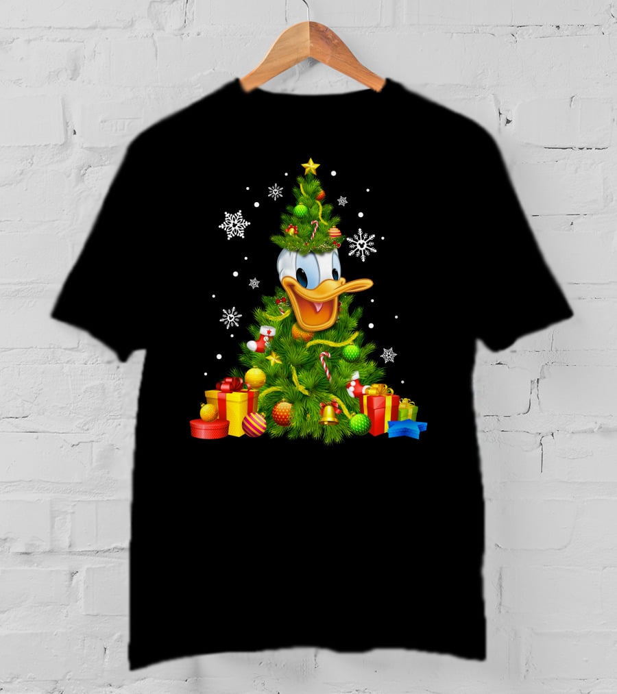 Donald Christmas Tree Snowflakes Presents T-Shirt