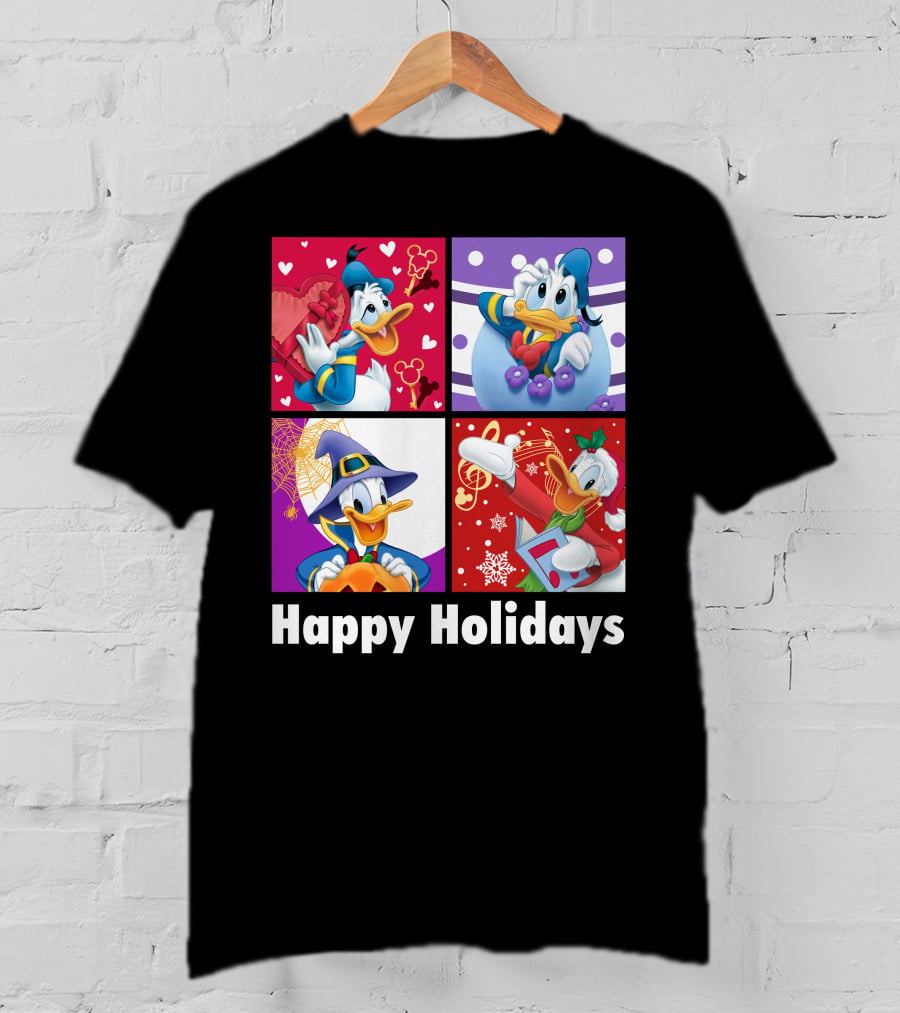 Happy Holidays Donald Duck Seasonal Cheer T-Shirt