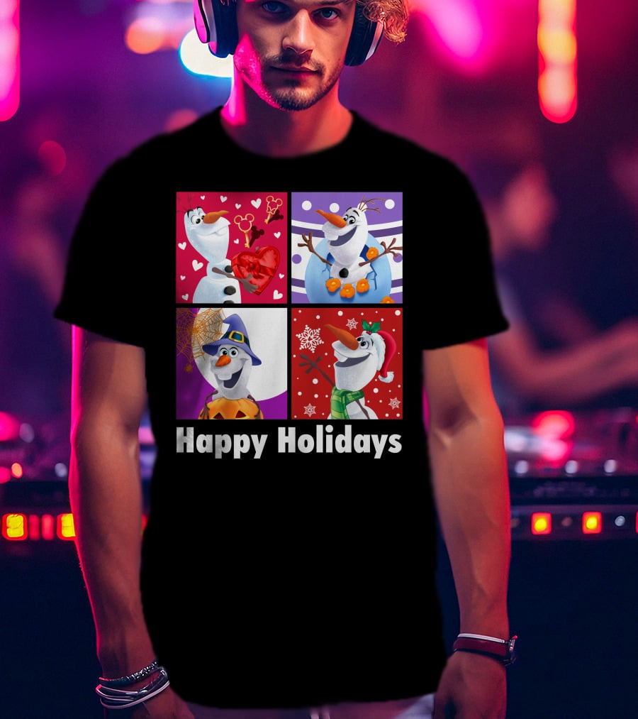 Happy Holidays Olaf Seasonal Celebrations T-Shirt