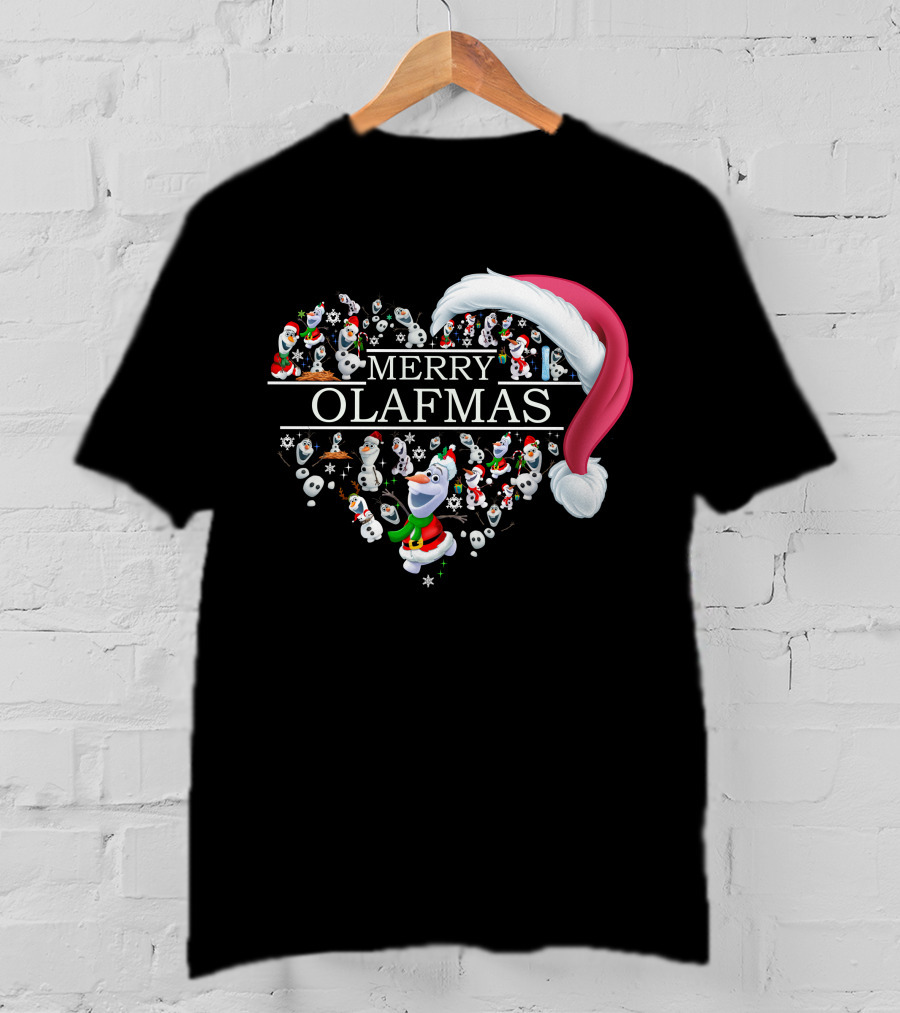 Merry Olafmas Santa Hat Heart T-Shirt
