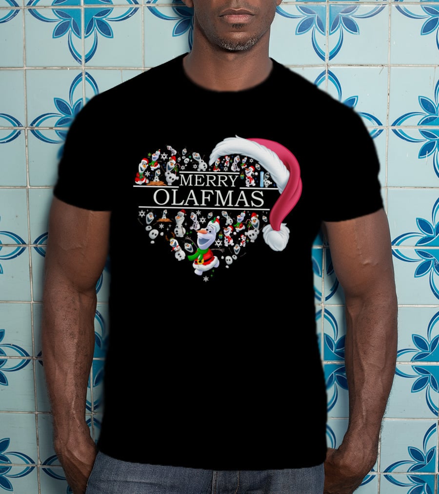 Merry Olafmas Santa Hat Heart T-Shirt