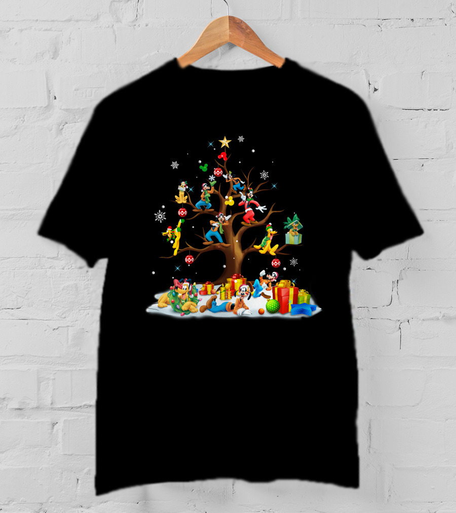 Pluto Goofy Christmas Tree T-Shirt
